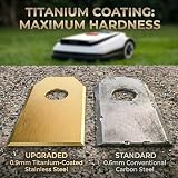 Intckwan 36x wymienne ostrza do kosiarki ECOVACS serii GOAT, 0,9 mm, stal szlachetna powlekana tytanem, z śrubami, pudełko do przechowywania