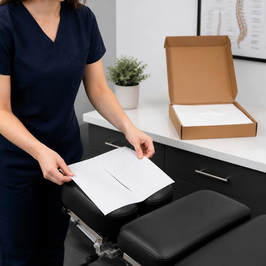 Chiropractic/Massage Exam Headrest Sheets with 7" Slit 12" x 12" 1,000/Case — Amazon image 7