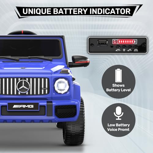 Image of ANPABO 12V 7AH Licensed Mercedes-Benz G63 Electric Car for Kids, Blue