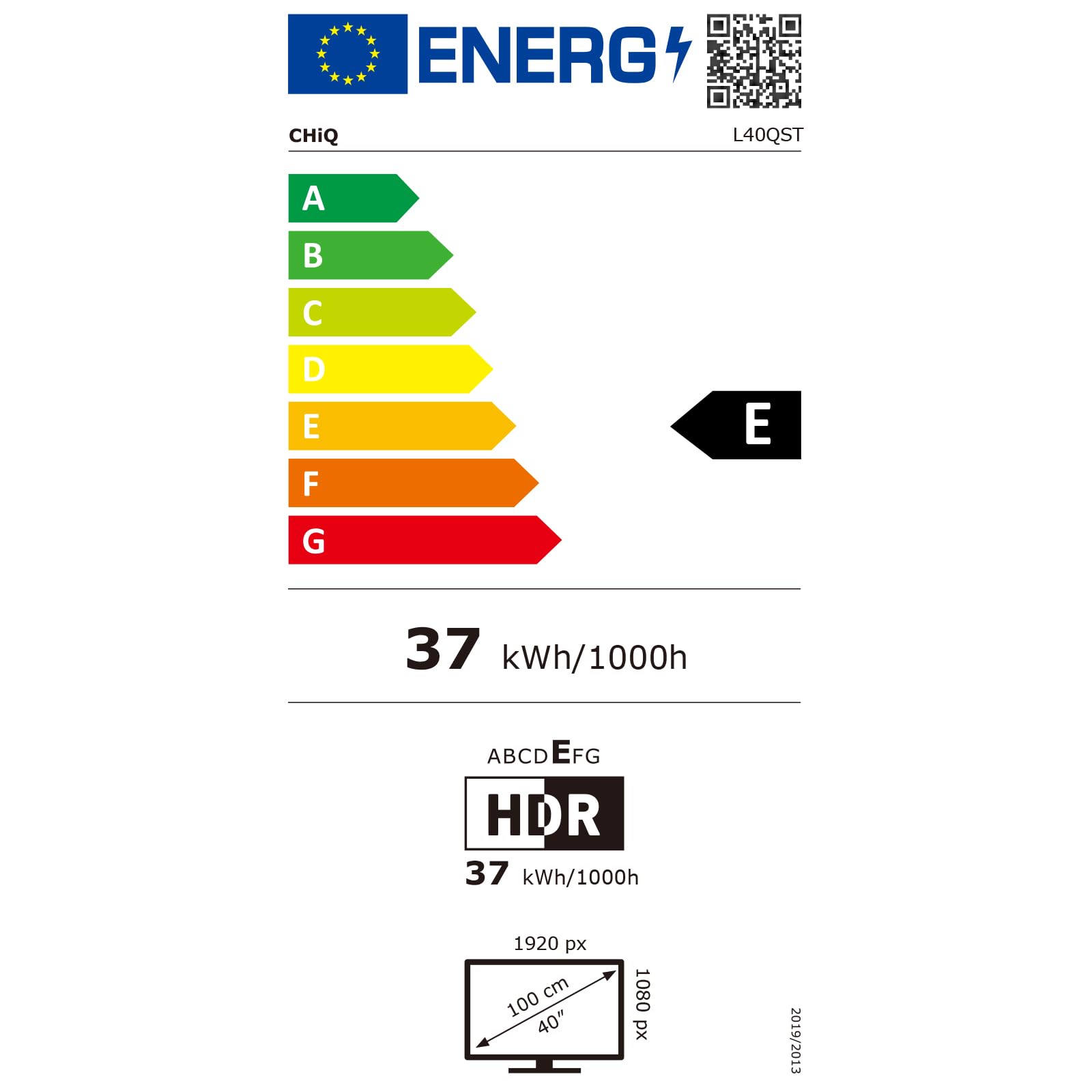 CHiQ 40 Zoll (101cm) FHD, QLED Pro Smart Google TV, Kompatibel mit HDR10, dbx-tv, Apple AirPlay, Prime Video, YouTube, Dolby Audio, mit Google Sprachsteuerung, Rahmenloses Design, L40QST