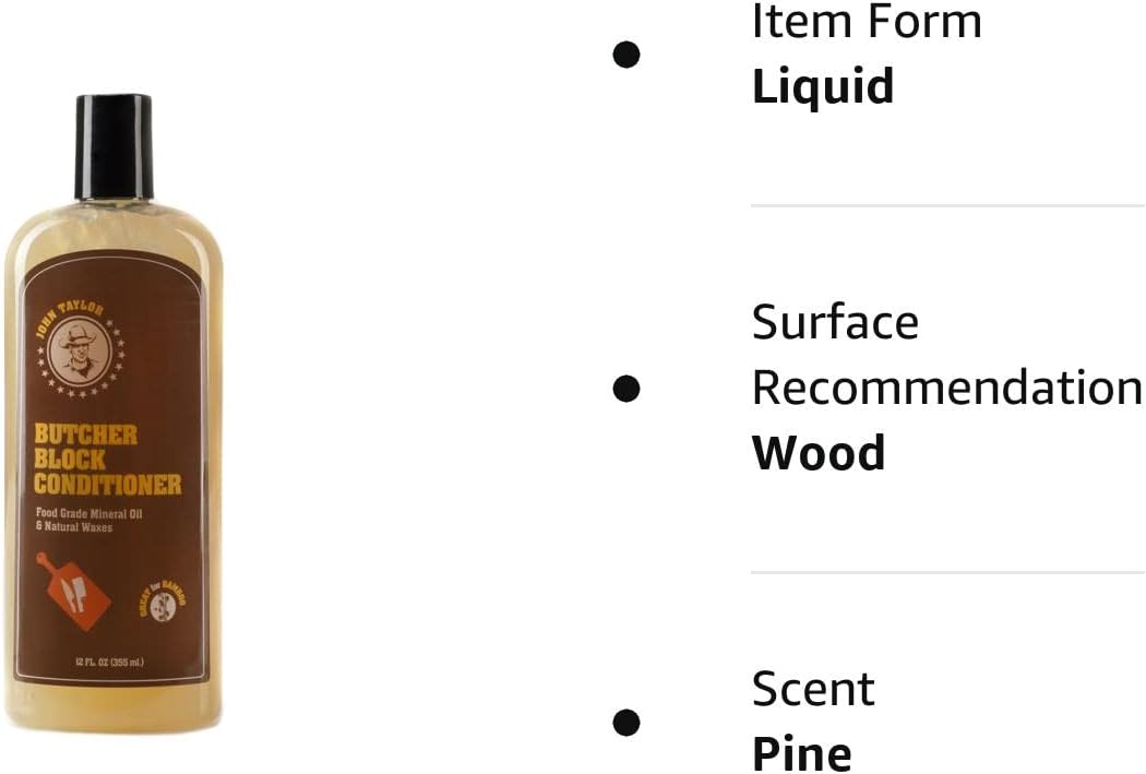 Food Grade Butcher Block Conditioner with Mineral Oil and Natural Waxes