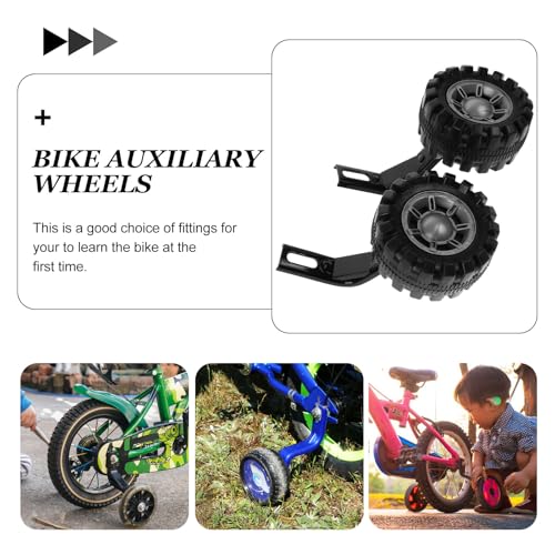 Ruedas de Entrenamiento Auxiliares para Bicicleta Toyvian, Juego de Estabilizadores de Acero Negro de 12 Pulgadas para Práctica y Seguridad en el Aprendizaje del Ciclismo miniatura 7