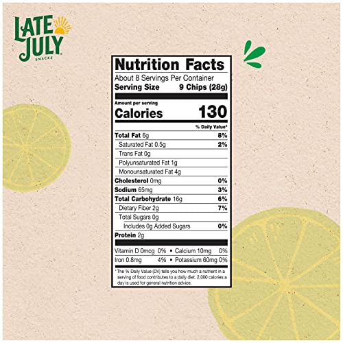 Late July Snacks Multigrain Sea Salt And Lime Organic Tortilla Chips, 7.5 Oz. Bag #TOP4