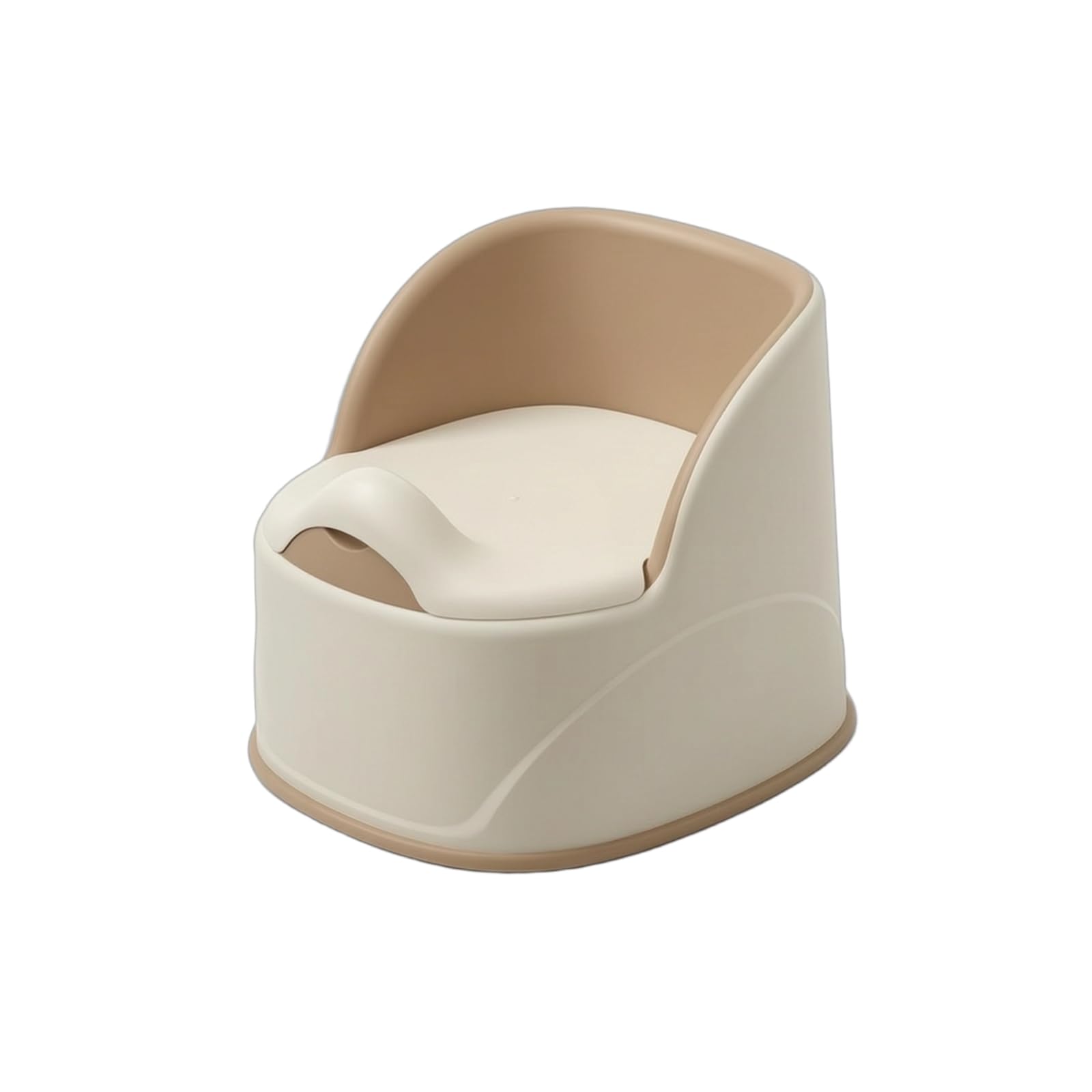 Colcolo Kinder Töpfchen Training mit Rückenlehne Kleinkind Toilettensitz Töpfchen Lern-toilettenstuhl Hautfreundliches -freies PP Hoher Rücken für, Coffee