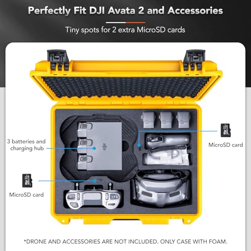 Image of Lykus Titan AT200 Hard Case for DJI Avata 2,Goggles 3(NOT N3),FPV /Motion RC | CASE ONLY,Fits Fly More Combo,IP67 Waterproof,Shockproof,CNC Cut Premium Foam