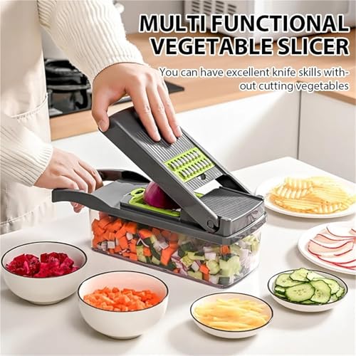 Set cortador multifuncional 16-en-1 para verduras miniatura 2