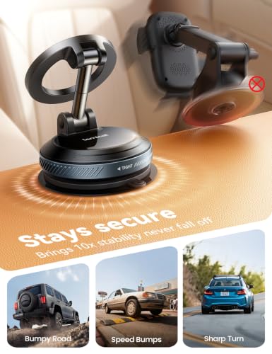 Lamicall Magsafe Magnetic 360° Adjustable Vacuum Suction Cup Phone Mount - image 3