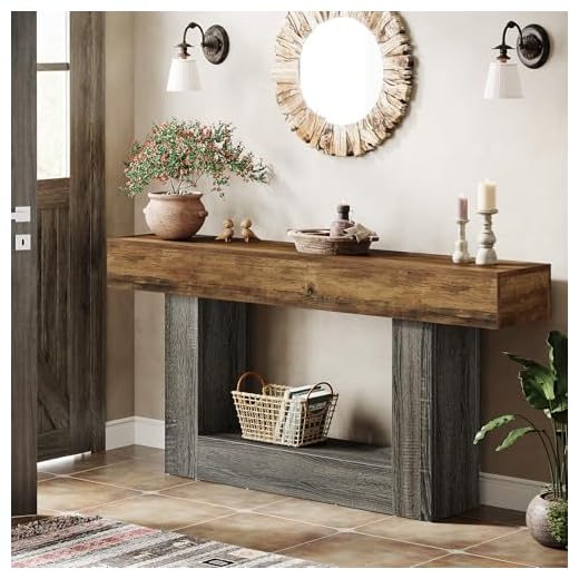 Tribesigns 63" Farmhouse Console Table