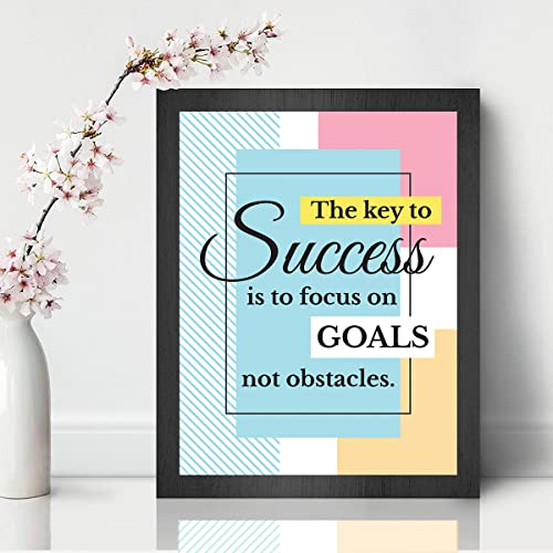 Image of Chaka Chaundh - Engineered Wood Rectangular Inspirational Framed Posters Motivational Quotes Wall Frames for OFFICE, STUDENT & STUDY ROOM - Photos with Quotes - (14x11 Inches)(Success - MultiColor)