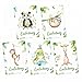 Produktbild nikima Schönes für Kinder - 10 Einladungskarten Set - Krokodil, Panda, Faultier, Giraffe, Affe inkl. 10 Briefumschlägen Kinder Geburtstag Mädchen Junge Einladung Feier Party