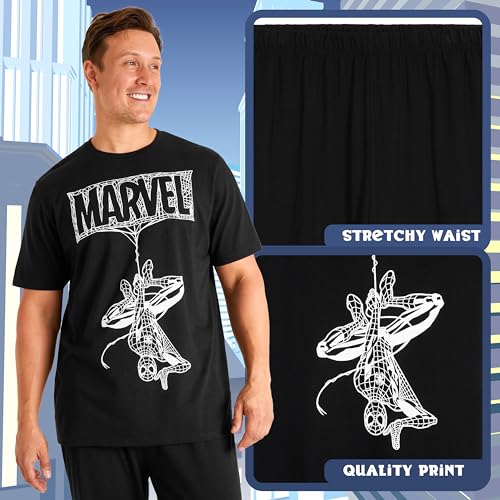 Marvel Spiderman Mens Pyjamas Set Nightwear T-Shirt Long Bottoms PJs Lounge Set M-3XL Men and Teenagers - Gifts for Men4