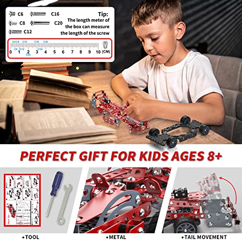 Image of Lucky Doug Building Kit Model Car Set - STEM Project Building Toys for Kids Ages 8-12, Assembly Building Vehicle for Boys 8 9 10 11 Years Old