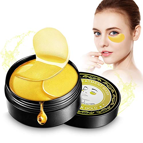 Under Eye Patches, SHUMIAO 24K Gold Eye Treatment Mask, Reduces Dark Circles and Puffiness, Anti-Aging-with Collagen Under Eye Mask, Under Eye Bags Treatment, Eye Masks Gel Pads 30 Pairs