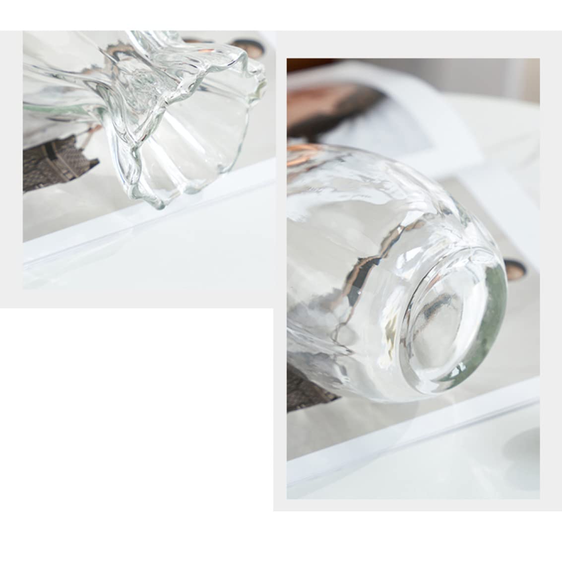 Amazon.co.jp: 花器 ガラスボトル クリエイティブ タイプ4 花瓶 平たい