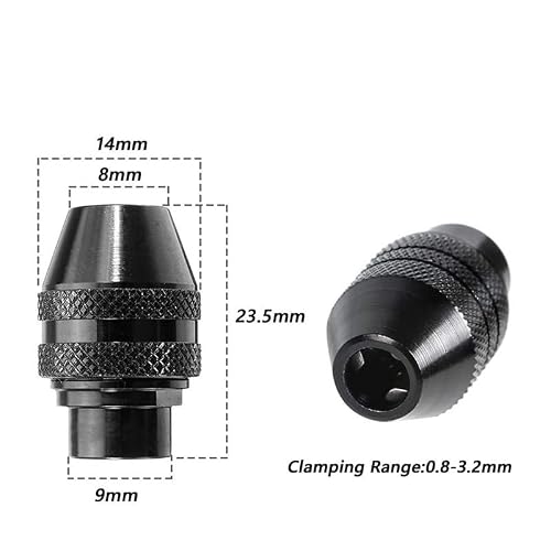 Quick Change Keyless Chuck 4486 for Dremel Rotary Tool 398 285 275 3000 4000 8200 7700 (2 PCS Long tail )