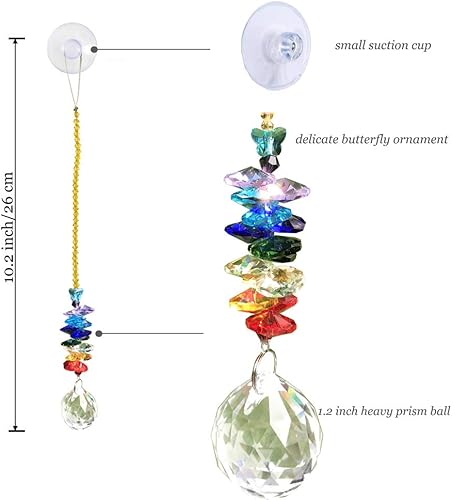 Miniatura 2 de Atrapasoles de mariposa, colgante de cristal para ventana, regalos de condolencias para amigos en duelo