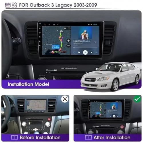 Radio Coche 2 DIN para Viajes en Familia con Mirror Link en Subaru Legacy 4 y Outback 3 2