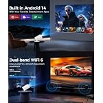 Magcubic Mini Proyector Portátil 4K Soporte [App Integrada] Android 14