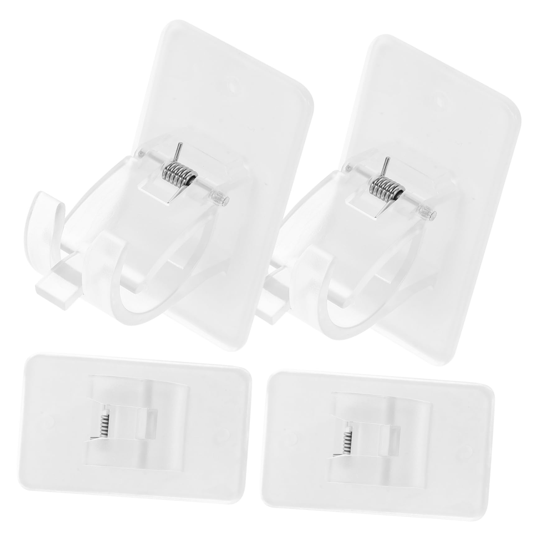 ABOOFAN 5 Ensembles Support De Tringle À Rideau Supports Support De Porte-Serviettes Tringles À Rideaux sans Perçage Cintres De Rideaux Magnétique Ajustable Crochets Plastique 4 Pièces * 5