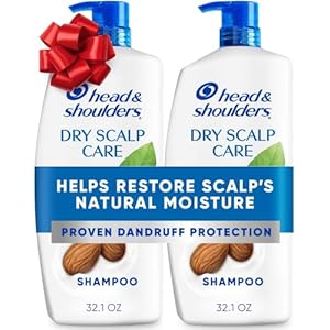Head & Shoulders Anti-Dandruff Shampoo, Dry Scalp Care Shampoo Twin Pack, 1% Pyrithione Zinc and Almond Oil for Itch and Dryness Relief, Paraben-Free, 32.1 fl oz Each