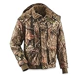 Guide Gear Men's Dry Hunting Parka, Insulated Waterproof Camo Hunt Jacket with Removable Hood, Mossy Oak Break-Up Country, MEDIUM