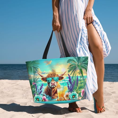 Bolso de playa impermeable grande para mujeres miniatura 3
