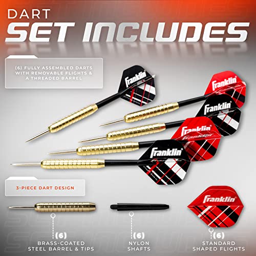 Franklin Sports Steel Tip Darts - 18 Gram Nylon Flight Dart Set - 6 Pack - image 2