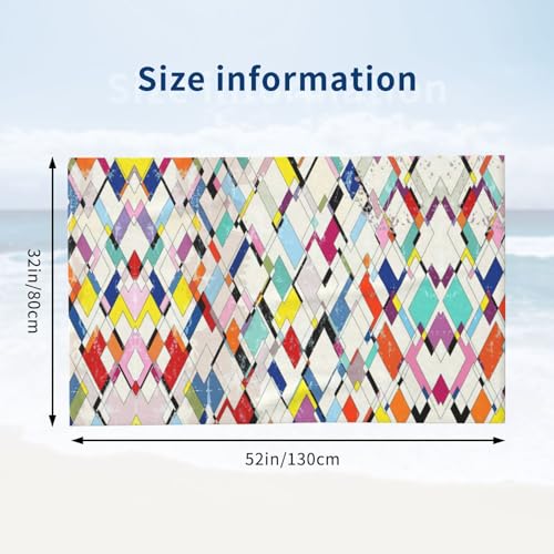 Serviette de bain microfibre à carreaux 81x132 cm absorbante - 4