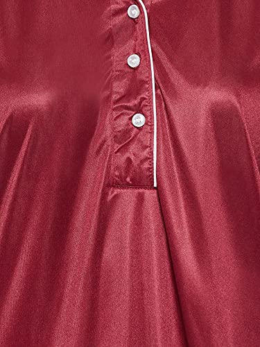 Clovia Women's Satin Satin Button Down Short Nighty - Image 6