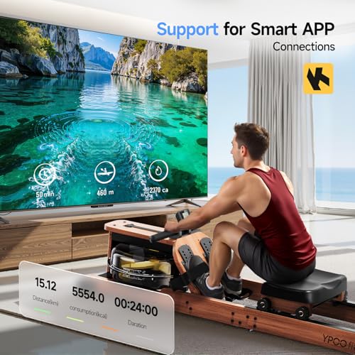 Image of Rowing Machine for Home, 350 LB Capacity, 16-Level Silent Resistance, Magnetic Rowing Machines for Home Foldable, Full-Body Workout Compact Rowing Machine for Cardio & Strength with APP Support