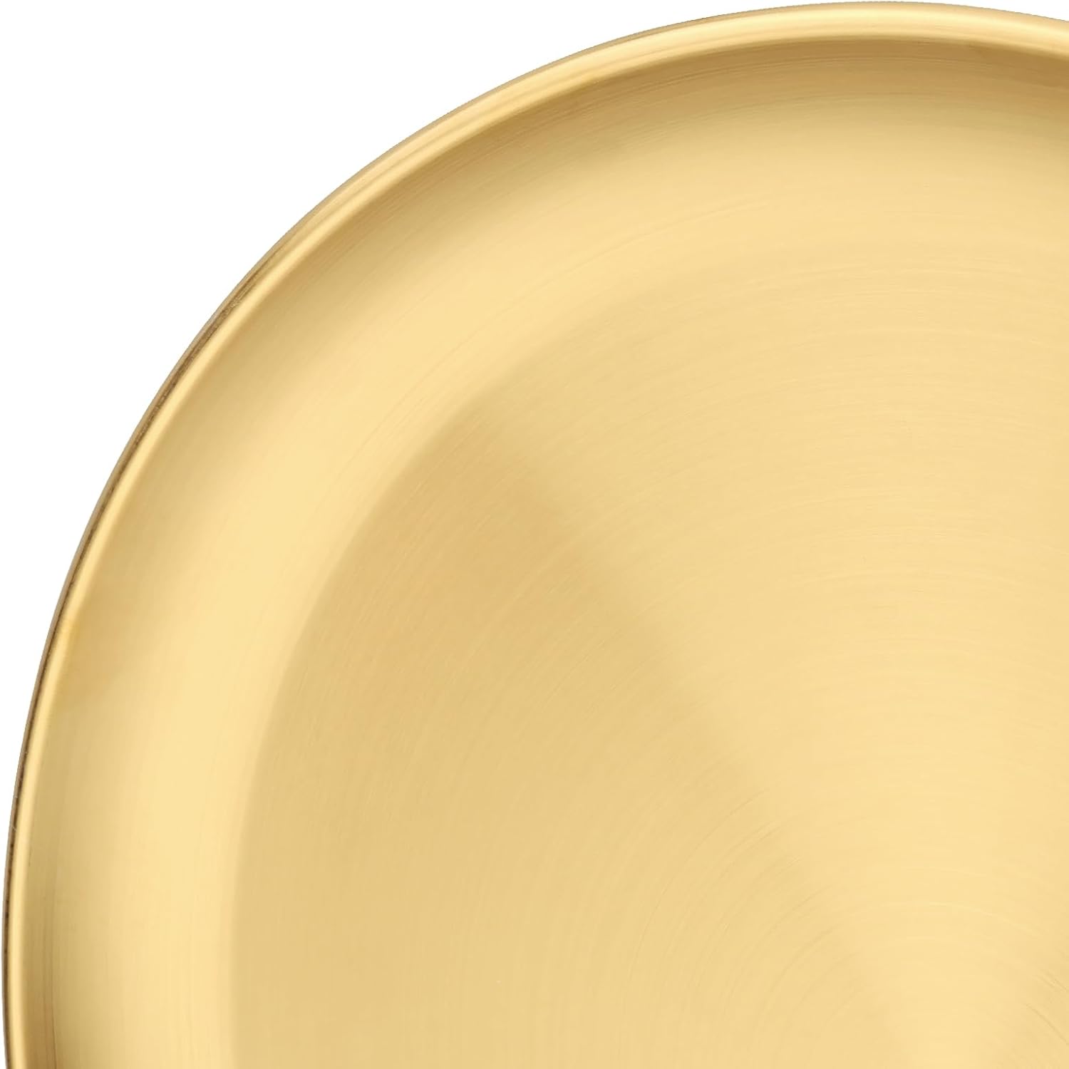 MUKCHAP 6PCS 12 Inch Gold Stainless Steel Plates, Flat Metal Dishes, Camping Serving Dinner Plates for Snack, BBQ