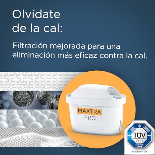 Miniatura 6 de Brita Jarra Filtrante Style Essential Blanca 2.4l Incl. 4x Maxtra Pro Experto En Cal Compatible Con La Puerta Del Frigorífico, Con Indicador Led, Filtra La Cal, Metales Y Mucho Más