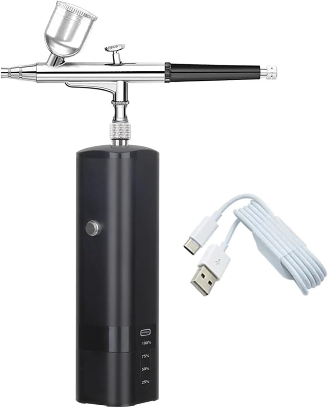 TM80S-C-131 Airbrush with Compressor kit Portable Cordless Airbrush Compressor High Pressure Dual Action Spray Art Desgn(Orange)