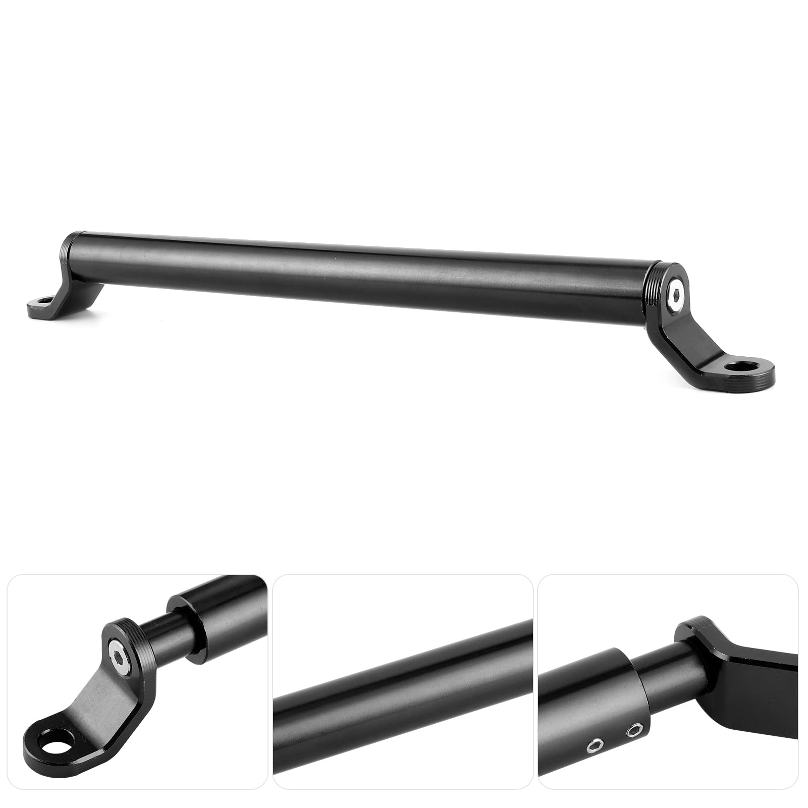 Generic Barra Trasversale per Barra di Bilanciamento CNC in Lega di Alluminio per Moto Ad Alta velocità per Maggiore e Comfort su Scooter, Veicoli Elettrici (BLACK)