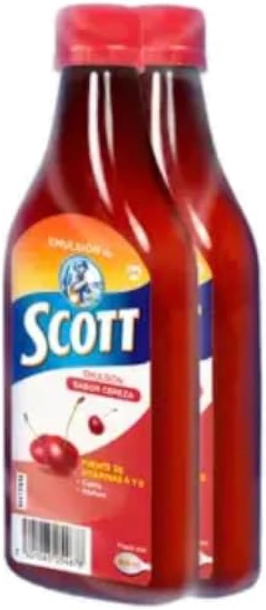 Multivitamínico Scott, 2 Pack de 400 ml c/u, Sabor Cereza