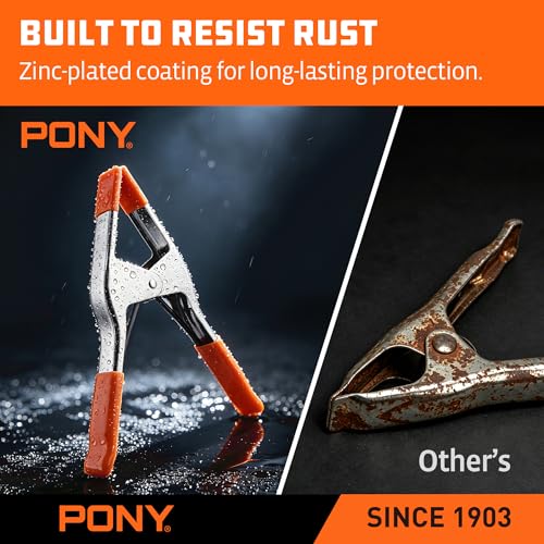 PONY 11-3/8" Heavy Duty Metal Spring Clamps with Protective Tips, 6-Piece by PONY - Image 4