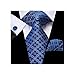 Produktbild Lionel Philip 8 5 cm Seide Herren Blau Paisley Krawatte Taschentuch Manschettenknöpfe Set Herren Hochzeit Business Krawatte Set C-3531