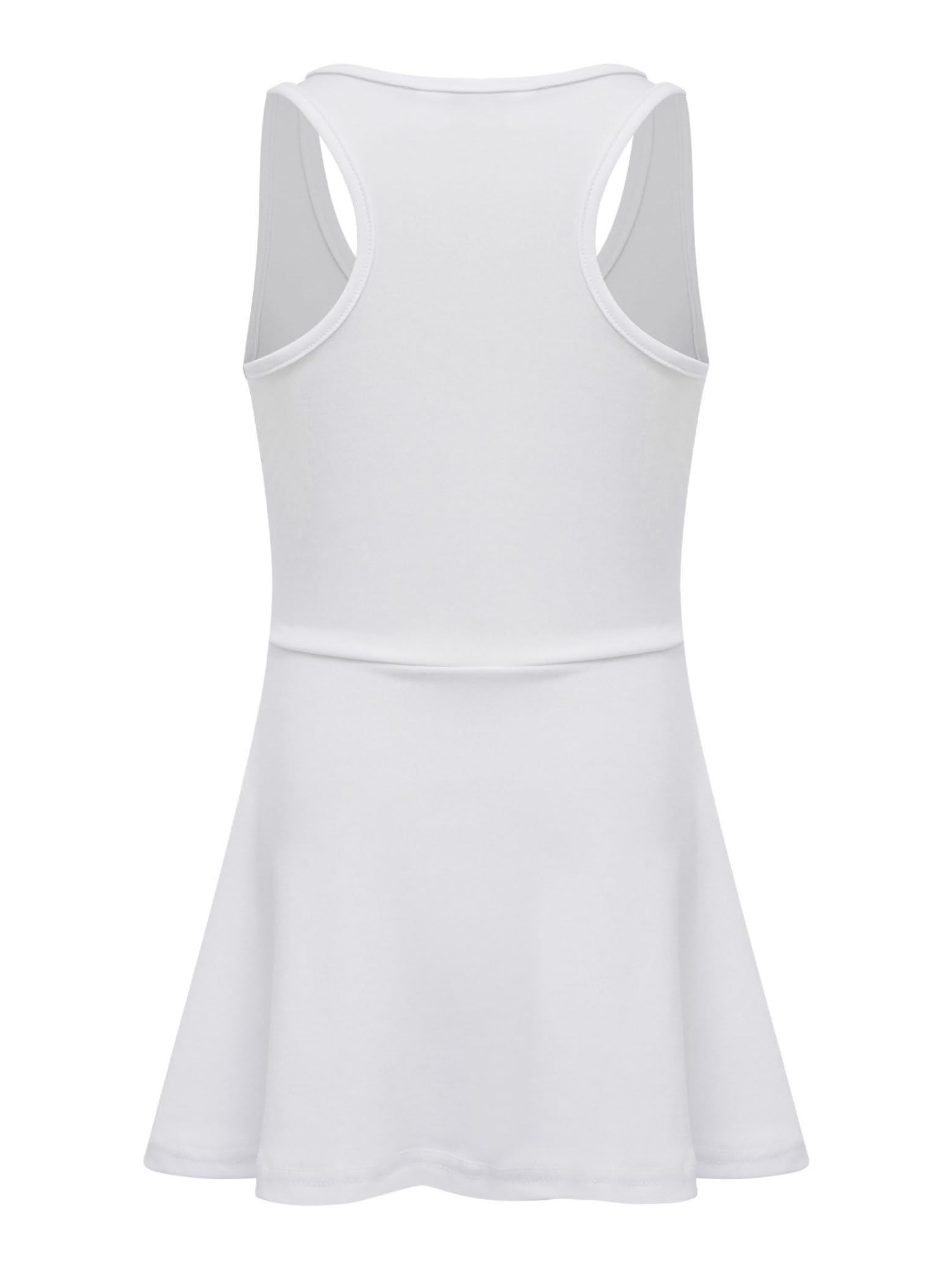 Traje de tenis para niños y niñas, sin mangas, deportivo, espalda cruzada, vestido de entrenamiento, ropa deportiva