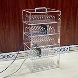 SBCWH Cell Phone Locker Box, 12/24/36/48/60 Slots Acrylic Cell Phone Storage Cabinet, Wall Mounted Desktop Lockable Pocket Chart for Classroom Office Factory(25x19x53cm/10x7x21in)