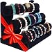 Bracelet Holder with Three Tier Rack ~ Velvet Bracelet Stand ~ Jewelry Organizer ~ Bangle Display (Black - 3 Tier Stand)