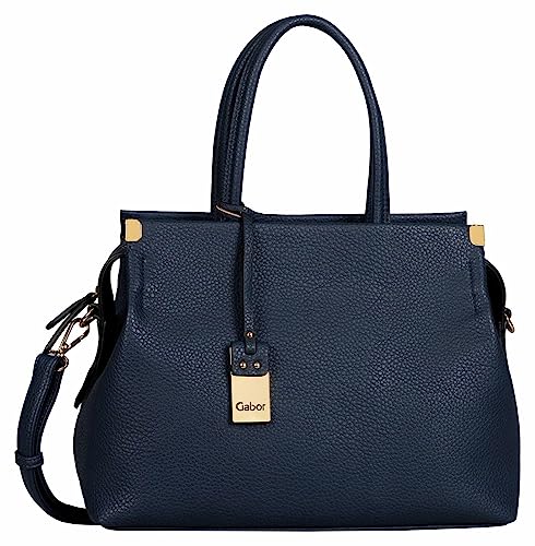 Gabor bags Gela Damen Shopper Umhängetasche Reißverschluss Mittelgroß Blau
