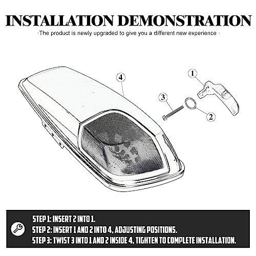 Kit de levantadores para alforjas negro brillante miniatura 3
