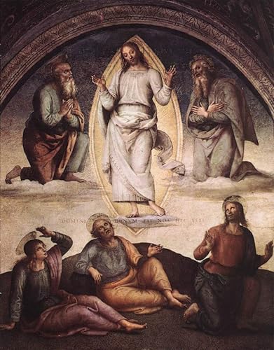 Cuadro la Trasfigurazione Pietro Perugino cartel lienzo abstracto decoración paredes 60x90