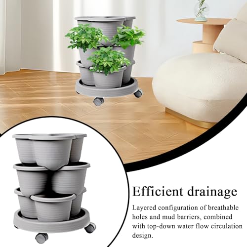 Planteur empilable sur roues pour optimiser l'espace de votre balcon - 3