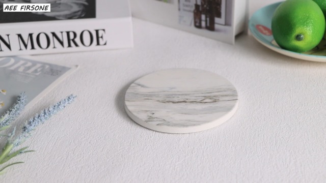 AEE FIRSONE Ceramic Coaster Set Of 8 With Holder - 4 Inch Absorbent Drink Coasters For Dining Table, Housewarming Gift - View #4