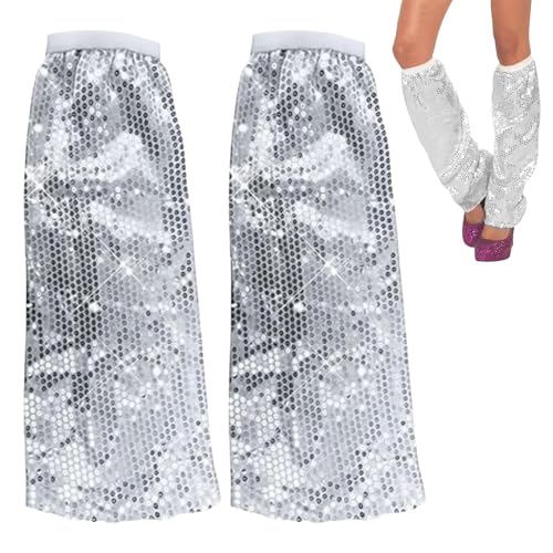 1 par de disfraces de Abba para mujer, zapatos plateados, disfraz de Abba con purpurina, traje de discoteca, pantalones de lentejuelas, accesorios para bola de discoteca, carnaval, baile callejero de