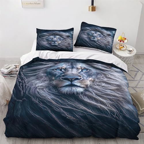 Housse de couette lion hypoallergénique microfibre coton - 4