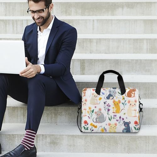 Maletín para portátil unisex 15.6 pulgadas con correa y asa miniatura 3