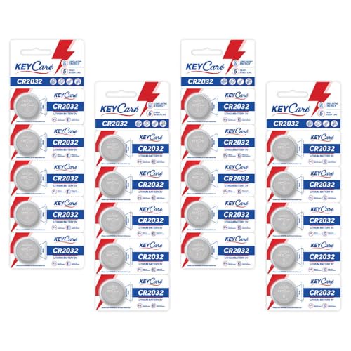 Image of KeyCare CR2032 Lithium Coin Cell Battery | 3V Voltage | Long-Lasting Power | Environmentally Friendly | High Capacity | Pack of 20
