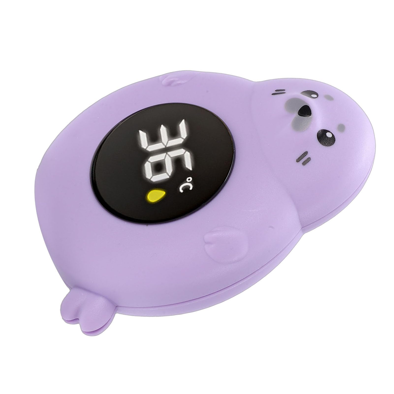 Adorable Cartoon Seal LED Digital Water Temperature Thermometer Toy for Baby Toddler Bathtub, Portable and Convenient (Purple) — view 2